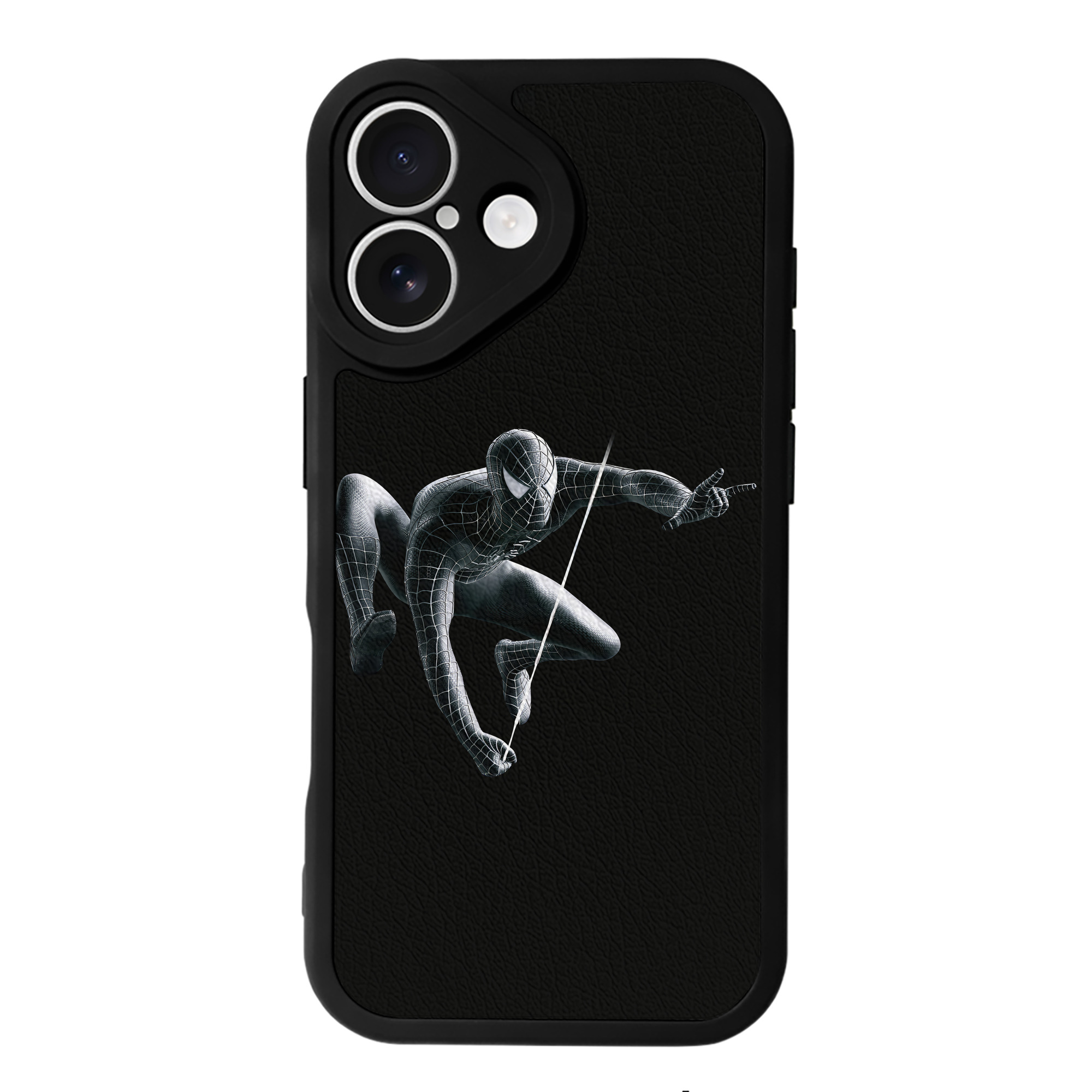 （画像用） Spider Man スパイダーマン 【iPhone 16シリーズ対応】シリコンスマホケース（レザー調） 材質：シリコン